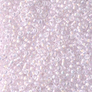 Rocaille Miyuki 15/0 272 - Pink Lined Crystal AB
