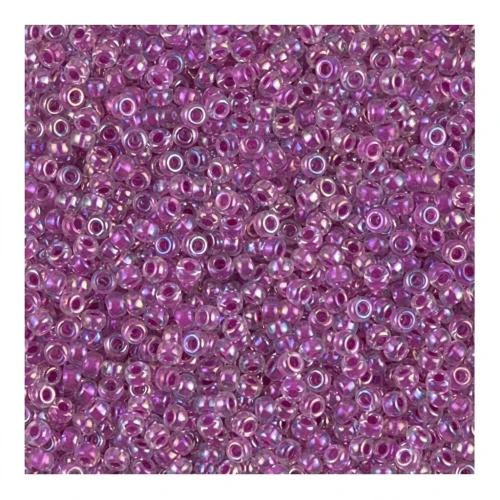 Rocaille Miyuki 15/0 264 - Raspberry Lined Crystal AB