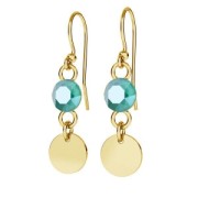 Ciondolo medaglia 9 mm Argento 925 Dorato con oro fino x1