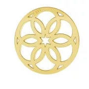 Separatore rotondo rosone 13mm in Argento 925 dorato x1