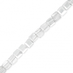 Cubetti di vetro 3 mm Crystal Silver x25 cm