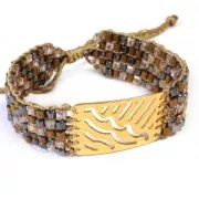 Cubetti di vetro da 2,5 mm - Cristallo Oro Bronzo Lustro x43cm