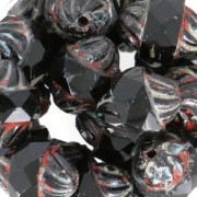 Perline in vetro Saturn Beads 11x10 mm Jet Travertin x10