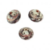 Perline in vetro Saturn Beads 8x10 mm Amethyst Travertin x10|raw }}