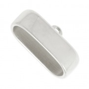 Terminale in metallo per cordone 10 mm e laccio 10x30 mm placcatura argento fino anticato