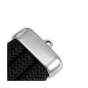 Terminale in metallo per cordone 10 mm e laccio 10x30 mm placcatura argento fino anticato