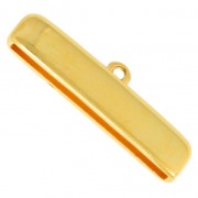 Terminale in metallo per laccetto 30x2 mm Dorato con oro fino