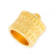 Terminale per la creazione di bijoux spirale o per cordone 10 mm Dorato con oro fino|raw }}