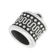 Terminale per la creazione di bijoux spirale o per cordone 10 mm placcatura argento fino anticato