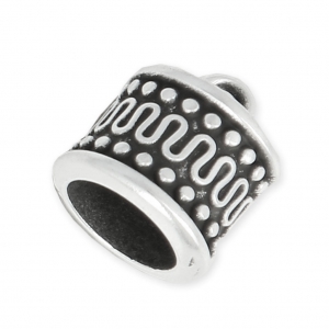 Terminale per la creazione di bijoux spirale o per cordone 10 mm placcatura argento fino anticato