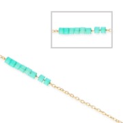 Catena sottile per Miyuki Delica 11/0 maglia Forçat mm.0.8 Dorato con oro finox 1m|raw }}