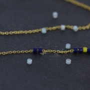 Catena sottile per Miyuki Delica 11/0 maglia Forçat mm.0.8 Placcatura argento fino x 1m