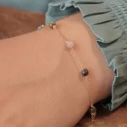 Catena sottile per Miyuki Delica 11/0 maglia Forçat mm.0.8 Placcatura argento fino x 1m