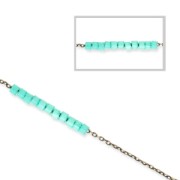 Catena sottile per Miyuki Delica 11/0 maglia Forçat mm.0.8 bronzo x 1m|raw }}