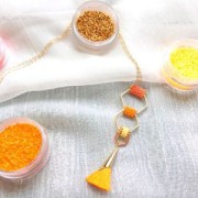 Pompon di cotonee 33 mm Turchese coppetta Placcatura argento fino x1