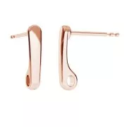 Orecchini goccia 13.5 mm Argento 925 oro rosa x 2