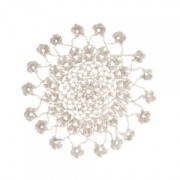 Centrino uncinetto merlettato fiore 20 cm Ecrù x1|raw }}