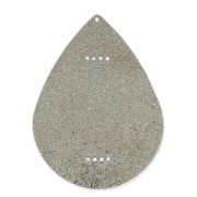 Distanziatore goccia in metallo diamantato per Miyuki Delica 40 mm rodiato x1