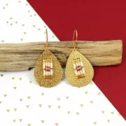 Distanziatore goccia in metallo diamantato per Miyuki Delica 40 mm rodiato x1