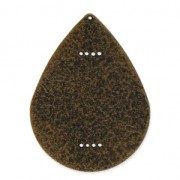 Distanziatore goccia in metallo diamantato per Miyuki Delica 40 mm bronzo x1|raw }}