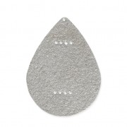 Distanziatore goccia in metallo diamantato per Miyuki Delica 30 mm rodiato x1