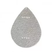 Distanziatore goccia in metallo diamantato per Miyuki Delica 30 mm rodiato x1