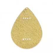 Distanziatore goccia in metallo diamantato per  Miyuki Delica 30 mm dorato x1