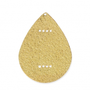 Distanziatore goccia in metallo diamantato per  Miyuki Delica 30 mm dorato x1