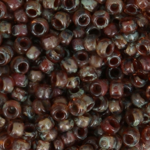 Rocaille Miyuki 8/0 4505 - Light Smoky Topaz Picasso x8g