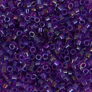 Miyuki Delica 11/0 DB1755 - Fuchsia Lined Aqua AB x8g