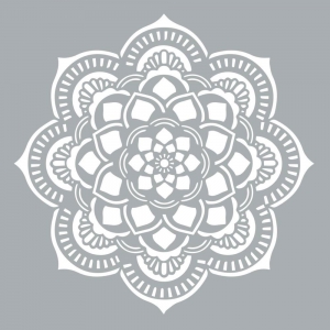Stencil decorativo modello medio XL 45.7 x 45.7 cm Mandalas Rosario