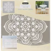 Stencil decorativo modello medio XL 45.7 x 45.7 cm Mandalas Rosario