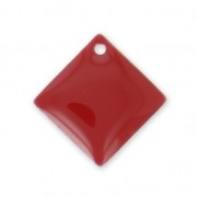 Zecchini in metallo e resina epossidica 16x16 mm - Rosso scuro x8