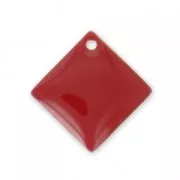 Zecchini in metallo e resina epossidica 16x16 mm - Rosso scuro x8