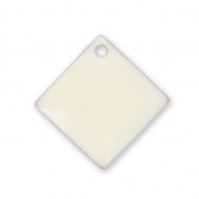 Losanghe/quadrati in metallo e resina epossidica 16x16 mm Bianco sporco x 8|raw }}