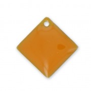 Losanghe/quadrati in metallo e resina epossidica 16x16 mm Senape x 8|raw }}