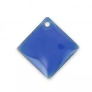 Losanghe/quadrati in metallo e resina epossidica 16x16 mm Blu elettrico x 8