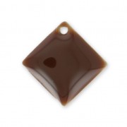 Losanghe/quadrati in metallo e resina epossidica 18x18 mm Marrone x 8|raw }}