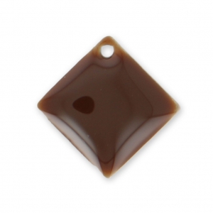 Losanghe/quadrati in metallo e resina epossidica 18x18 mm Marrone x 8