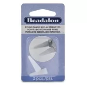 Punte di ricambio in nylon per pinza tonda - Bianco x2