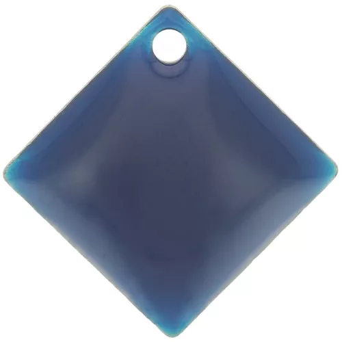 Losanghe/quadrati in metallo e resina epossidica 16x16mm Blu Notte x 8
