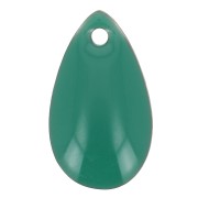 Gocce in metallo e resina epossidica 14x8 mm verde smeraldo x 8