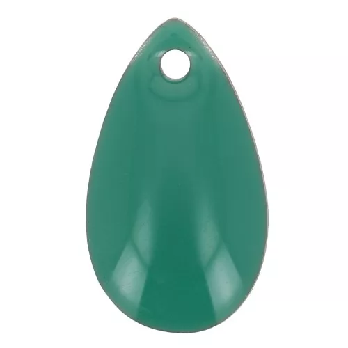 Gocce in metallo e resina epossidica 14x8 mm verde smeraldo x 8