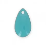 Gocce in metallo e resina epossidica 14x8 mm Green Turquoise x 8
