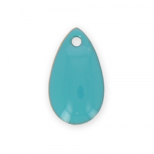 Gocce in metallo e resina epossidica 14x8 mm Green Turquoise x 8