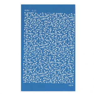 Silk Screen Moiko per pasta polimerica 74x105 mm - Nota musicale 8.23