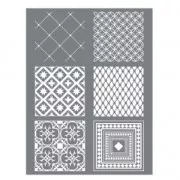 Silk Screen Graine Créative per pasta polimerica mm114x153- Quadrati