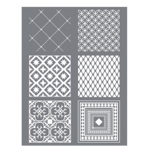 Silk Screen Graine Créative per pasta polimerica mm114x153- Quadrati