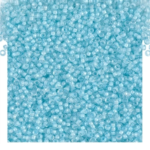 Rocaille Miyuki 15/0 2207 - Aqua Mist Lined Crystal Luster