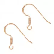Ganci per orecchini mm.16 Argento 925 oro rosa x2